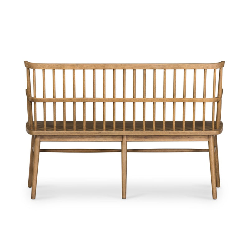 Accent Bench Sandy Oak Back View Four Hands