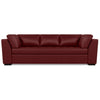 Astoria Leather Sofa Capri Poppy by American Leather