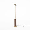 Astrid Floor Lamp - Dark Brown Leather Front View