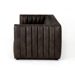 Augustine Dark Leather Sofa - Deacon Wolf Side View