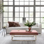 Augustine White Linen Sofa by Four Hands