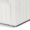 Augustine White Linen Sofa by Four Hands Leg Detail