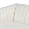 Augustine White Linen Sofa by Four Hands Seat Corner Detail