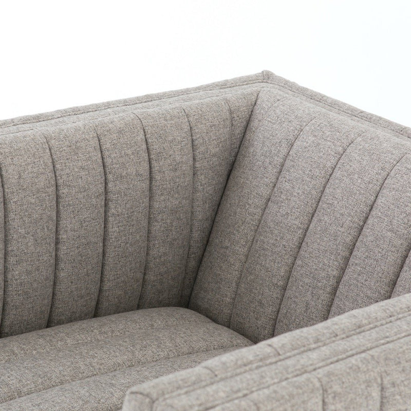 Augustine Swivel Chair Herringbone Pattern Detail