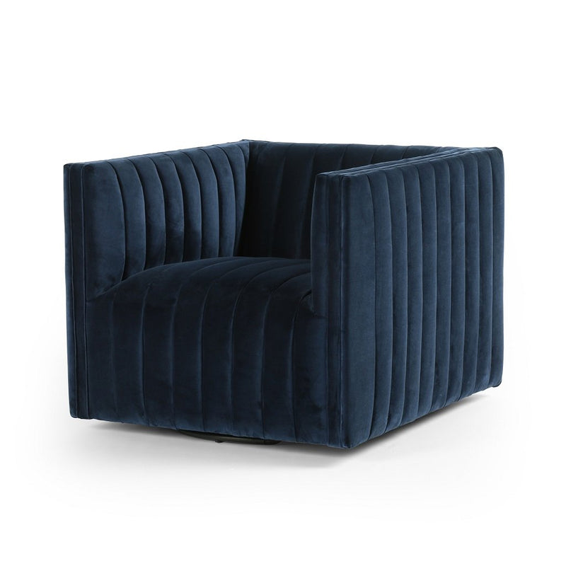 Augustine Swivel Chair - Sapphire Navy