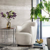 modern white accent chair