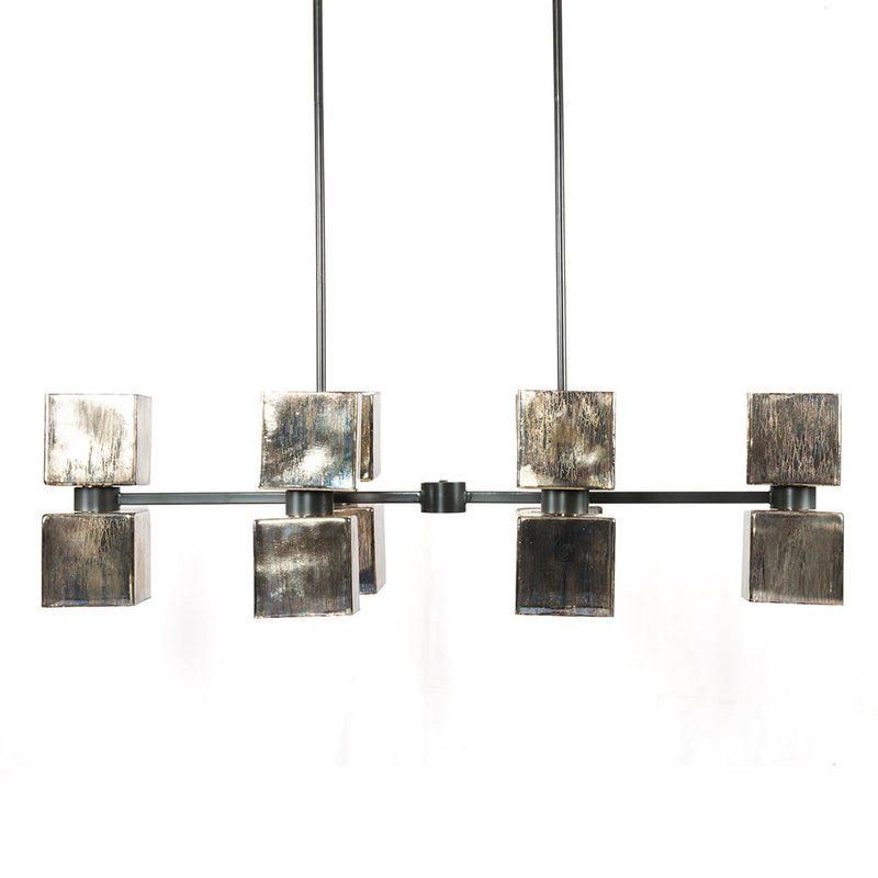 Ava Handblown Glass Linear Chandelier Four Hands Side View