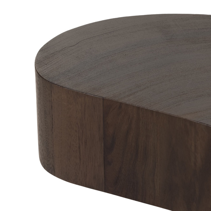 Avett Coffee Table Smoked Guanacaste Left Side Edge Detail