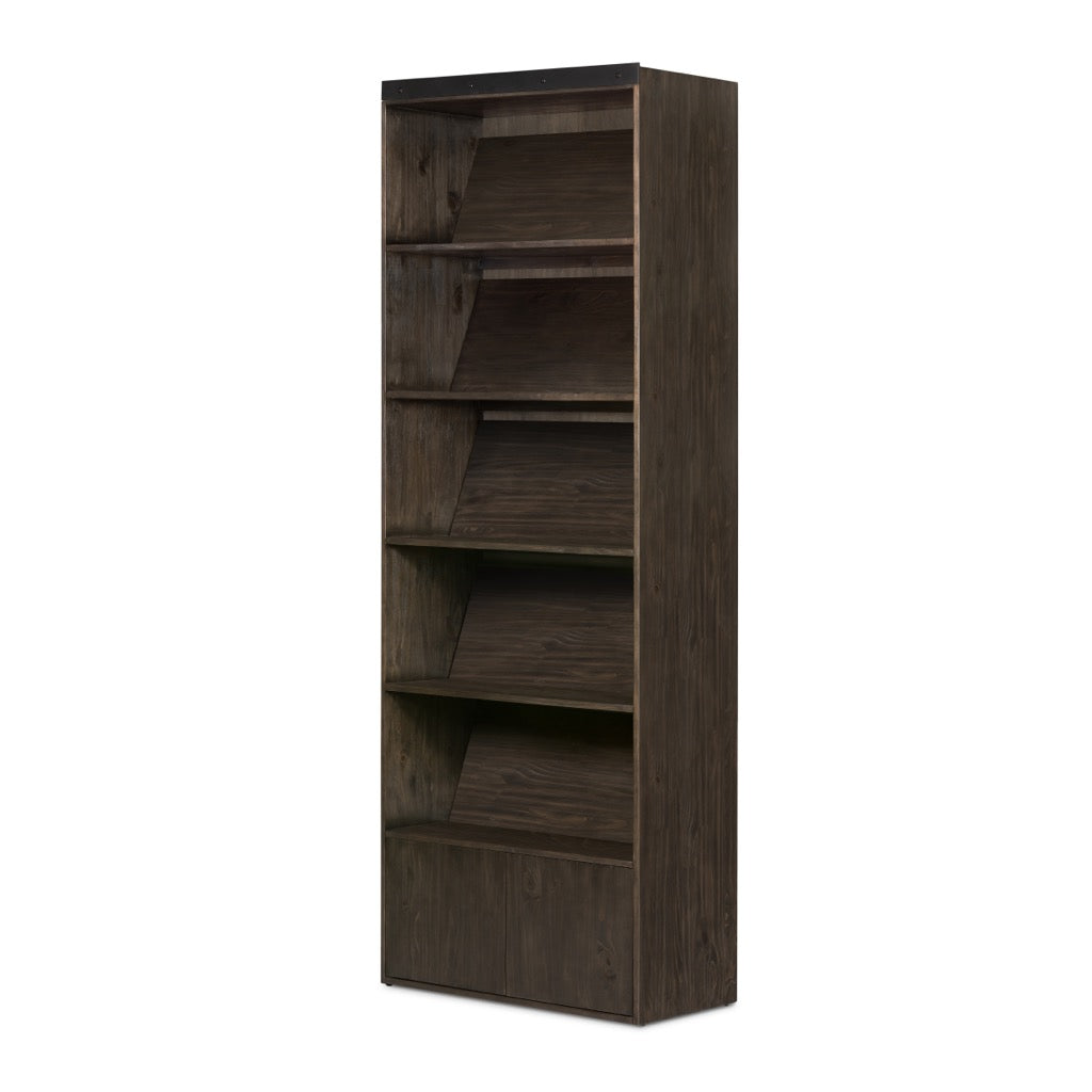 Bane Bookshelf Dark Charcoal Four Hands