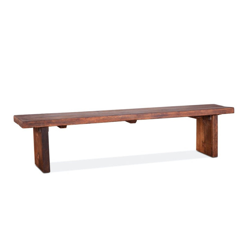 Barnwood Dining Bench angled view