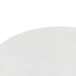 Basil Outdoor Coffee Table Matte White close up view of rounded top