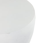 Basil Outdoor End Table Matte White Rounded Edge Detail