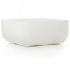 Basil Square Outdoor Coffee Table Matte White Angled View