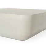 Basil Square Outdoor Coffee Table Matte White Angled Edge View232614-004
