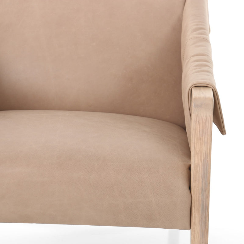 Bauer Chair Palermo Nude Top-Grain Leather Seating Four Hands