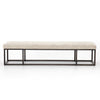 Beaumont Bench Plushtone Linen Front View