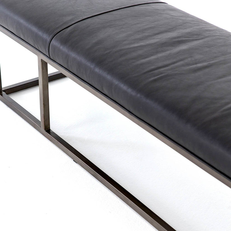 contemporary entryway bench black