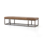 Beaumont Leather Bench Brown Leather CKEN-147A8-208 Four Hands