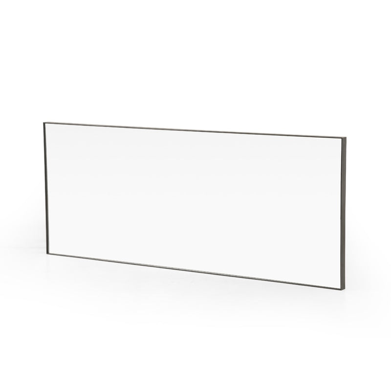 Bellvue Floor Mirror Rustic Black Angled Horizontal View 105810-004
