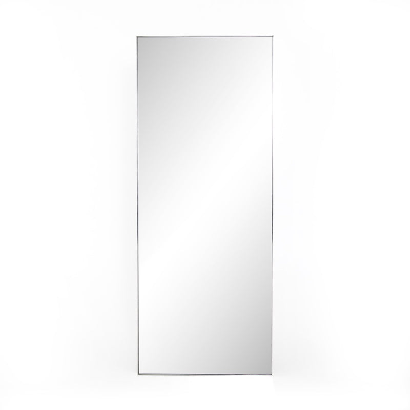 CIMP-275 Bellvue Floor Mirror Shiny Steel Front View