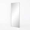 Bellvue Floor Mirror Shiny Steel Angled View Four Hands