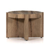 Bingham End Table Rustic Oak Veneer Angled View