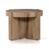 Bingham End Table Rustic Oak Veneer Side View