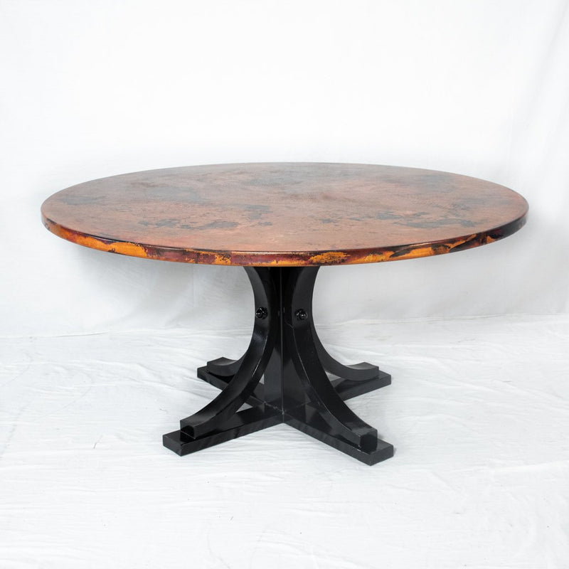 Vestal Copper Dining Table - Black & Natural Copper