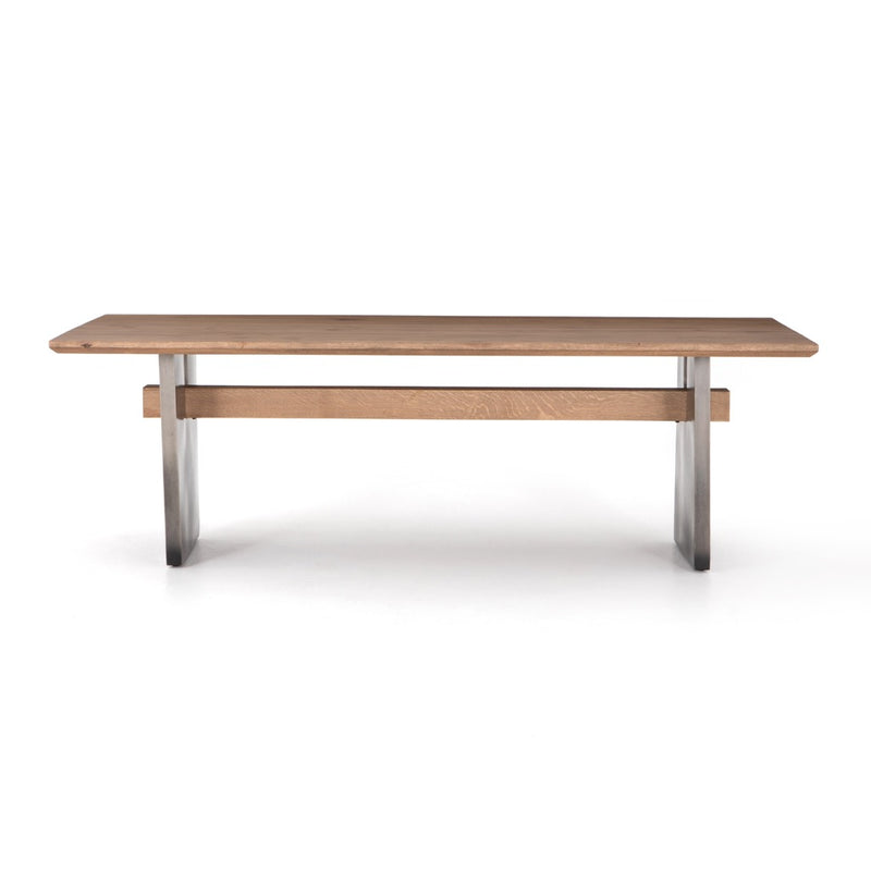 Brennan Dining Table - Dove Oak full view