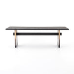 Brennan Black Oak Dining Table Side View