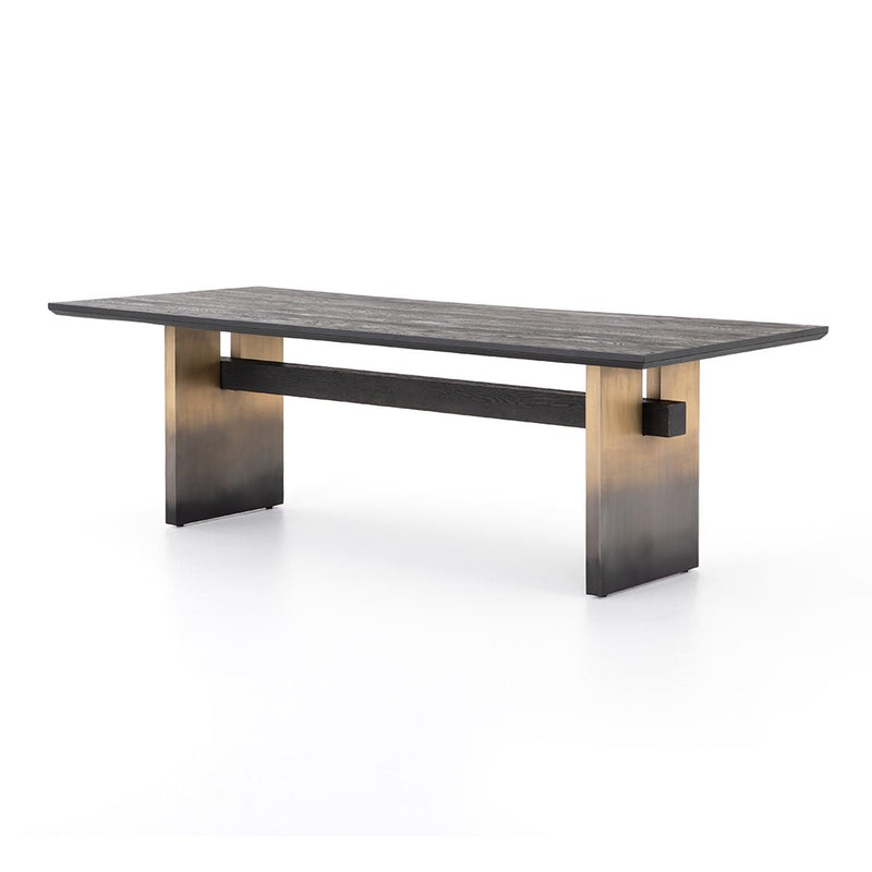 Brennan Black Oak Dining Table IFAL-078 Four Hands Furniture