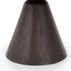 Bronx Dining Table close up view of dark brown pedestal base