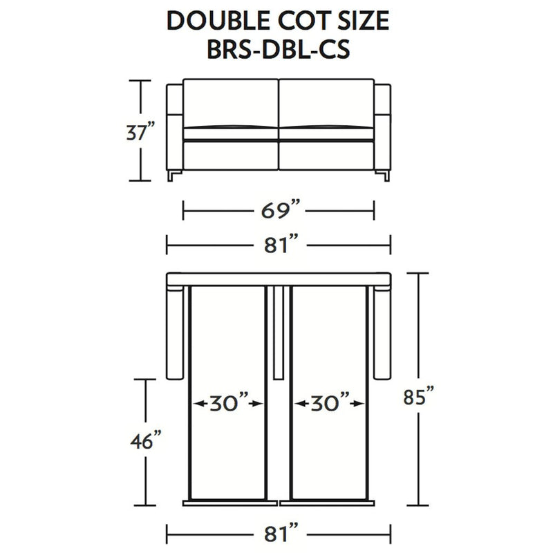 Bryson Double Cot Size Comfort Sleeper Sofa by American Leather