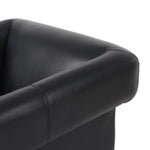 Four Hands Cairo Chair Harrison Black Top Grain Leather Armrest