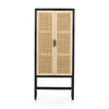 Caprice Narrow Cabinet Black Wash Mango Front View