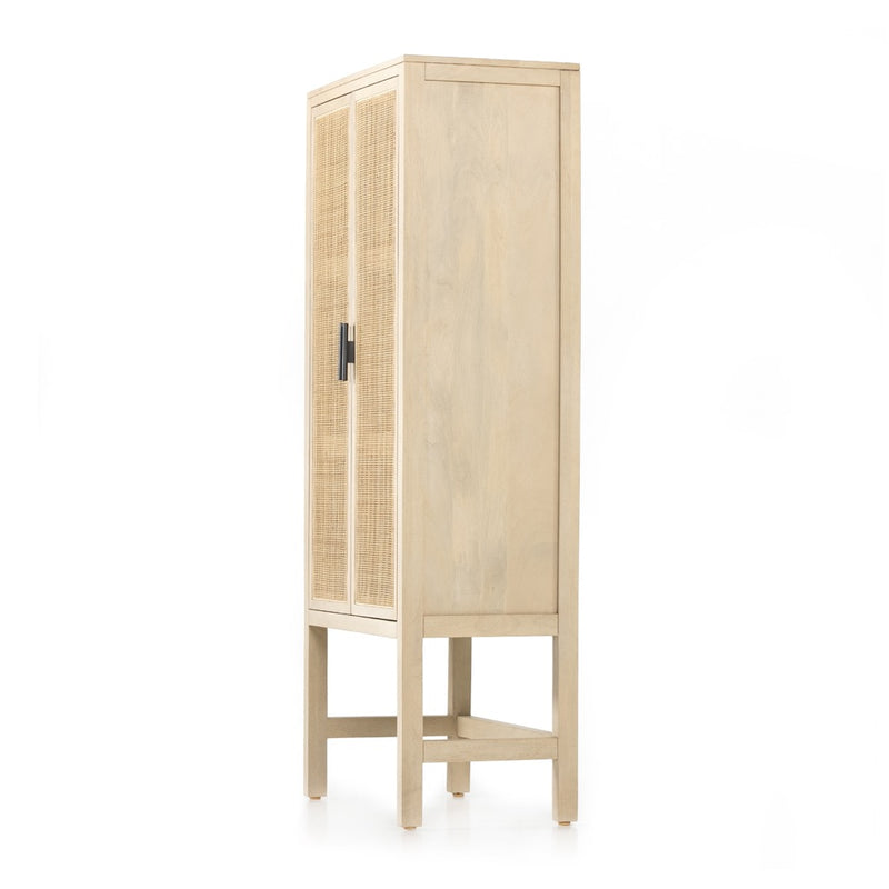 Caprice Narrow Cabinet Natural Mango Angled View