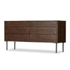 Carlisle 6 Drawer Dresser Russet Oak Angled View 101353-004
