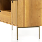 Carlisle Media Console Natural Oak Iron Legs