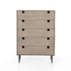 Carly 5 Drawer Dresser Grey Wash Front View VPTN-184
