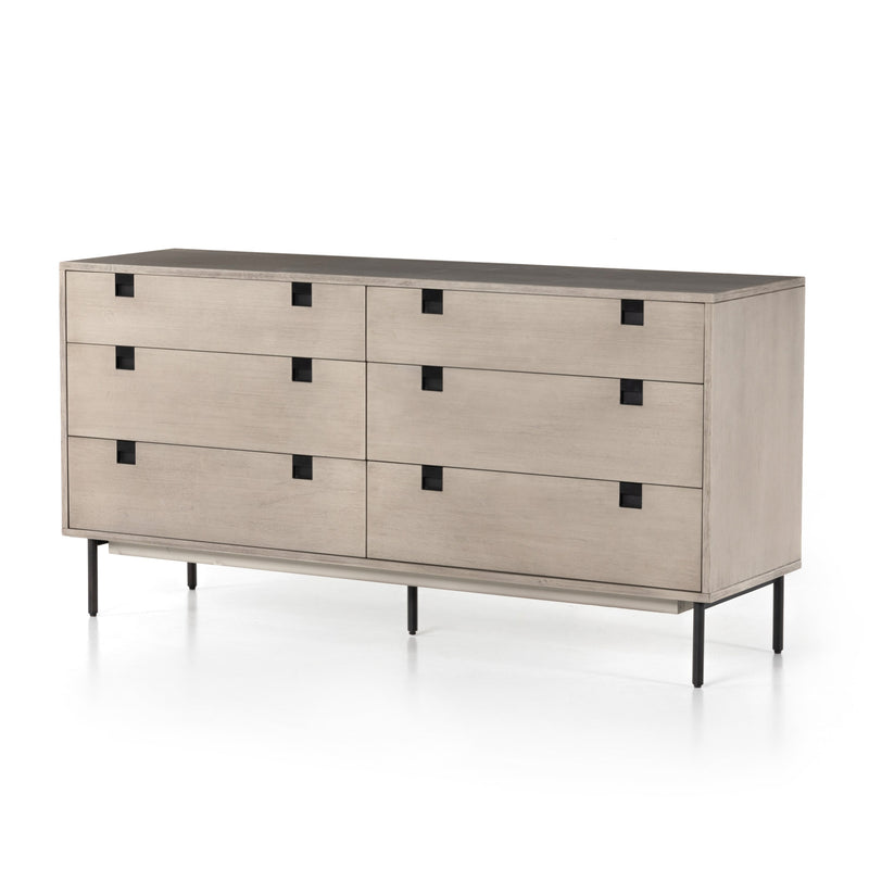 Carly 6 Drawer Dresser - Grey Wash