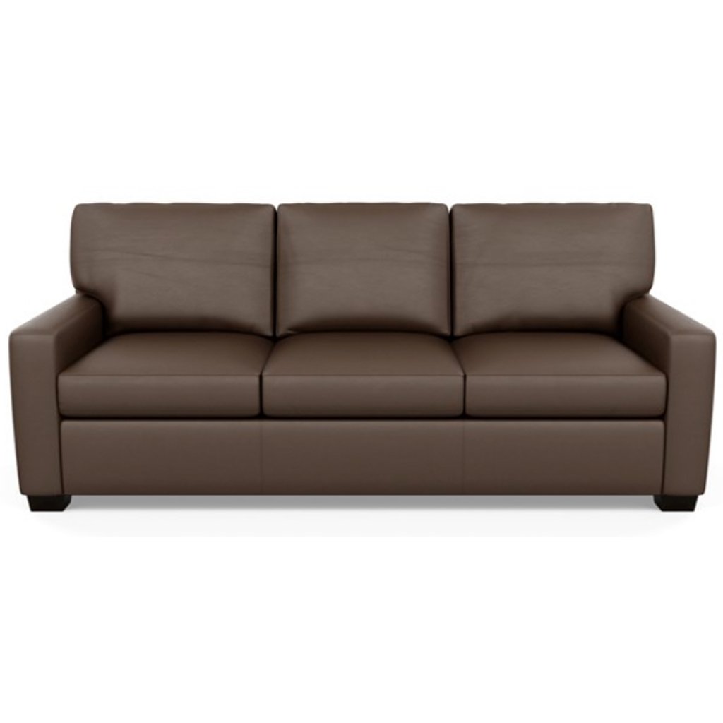 Carson Three Seat Leather Sofa by American Leather in Bali Brandy