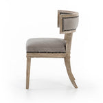 Carter Dining Chair - Light Grey Leather