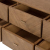 Caspian 6 Drawer Dresser Natural Ash Veneer Open Drawers