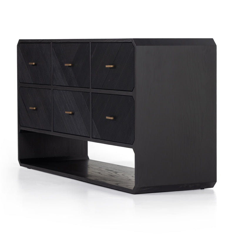 Four Hands Caspian 6 Drawer Dresser angled view