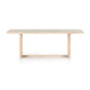 Clarita Dining Table - White Wash Mango front view