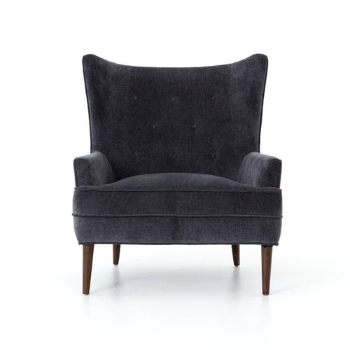 Clermont Chair - Charcoal Worn Velvet