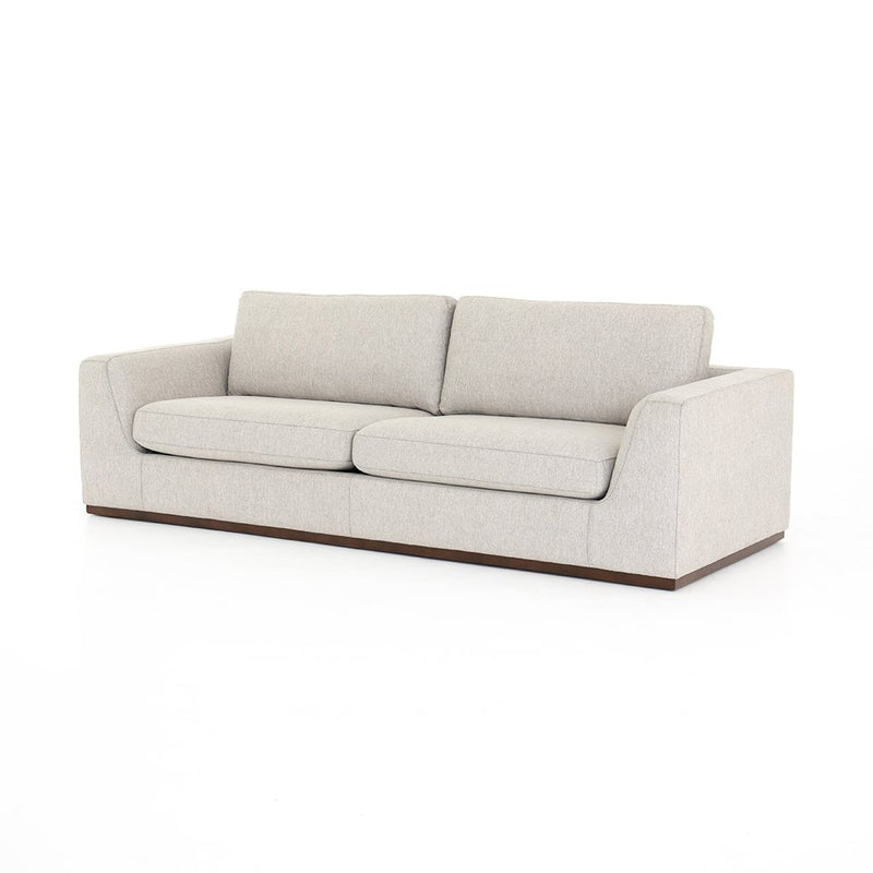 Colt Modern Fabric Sofa - Aldred Silver