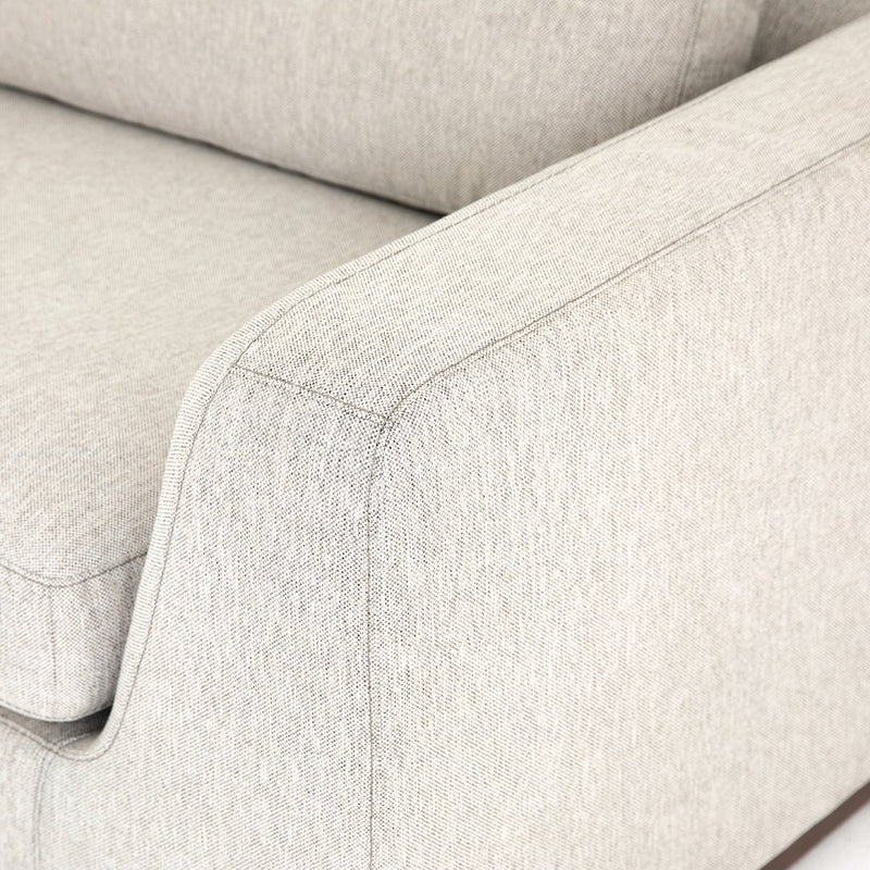 Arm Detail Colt Modern Fabric Sofa - Aldred Silver