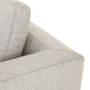 Back Corner Detail Colt Modern Fabric Sofa - Aldred Silver