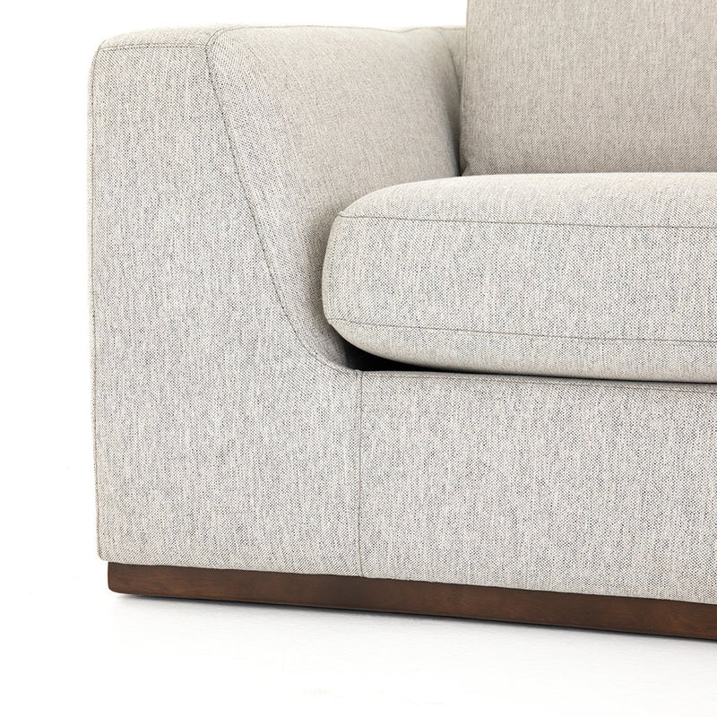 Arm Detail Colt Modern Fabric Sofa - Aldred Silver